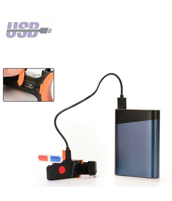 Trade Shop - Luce Posteriore Bici Luci Di Coda Ricaricabile Usb Impermeabile Bicicletta 0082 -