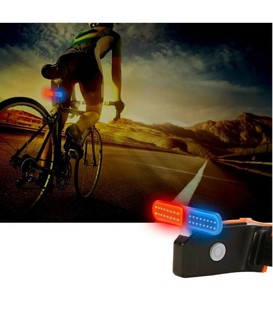 Trade Shop - Luce Posteriore Bici Luci Di Coda Ricaricabile Usb Impermeabile Bicicletta 0082 -