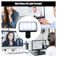 Trade Shop - Luce Ricaricabile Video Led Portatile Pannello Luminoso Con Clip Usb Riprese Telefono -        