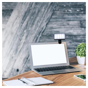 Trade Shop - Luce Ricaricabile Video Led Portatile Pannello Luminoso Con Clip Usb Riprese Telefono -        