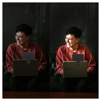 Trade Shop - Luce Ricaricabile Video Led Portatile Pannello Luminoso Con Clip Usb Riprese Telefono -        