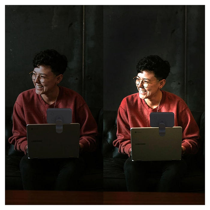 Trade Shop - Luce Ricaricabile Video Led Portatile Pannello Luminoso Con Clip Usb Riprese Telefono -        