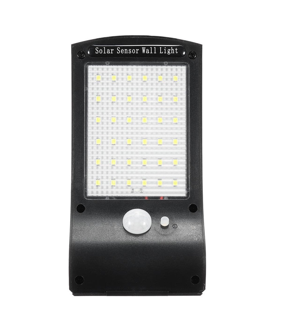 Luce Solare Applique 36 Led Da Parete Sensore Di Movimento Giardino Linq L808b         