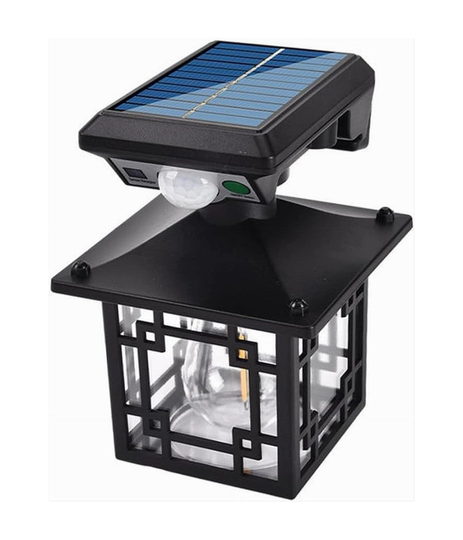 Luce Solare Da Esterno Sensore Movimento Ip65 Lampada Da Parete Giardino Cortile         