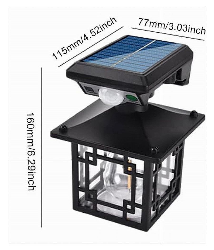 Luce Solare Da Esterno Sensore Movimento Ip65 Lampada Da Parete Giardino Cortile         