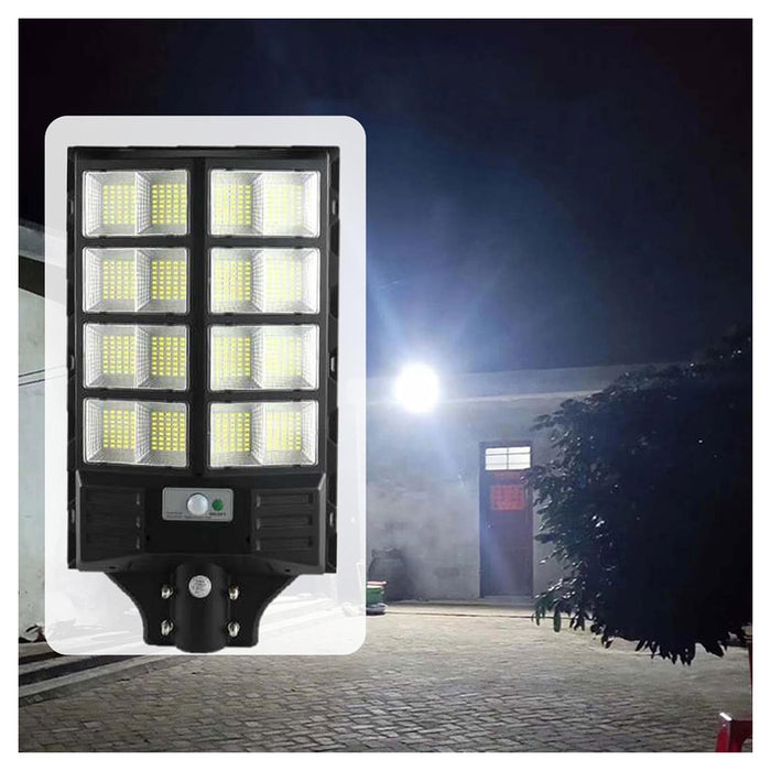 Trade Shop - Luce Solare Led Lampione Per Parco Giochi Cortile Strada Parcheggio 400 W Telecomando -