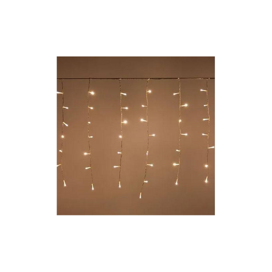 Luce tenda 200 led plastica bianco caldo cm 450