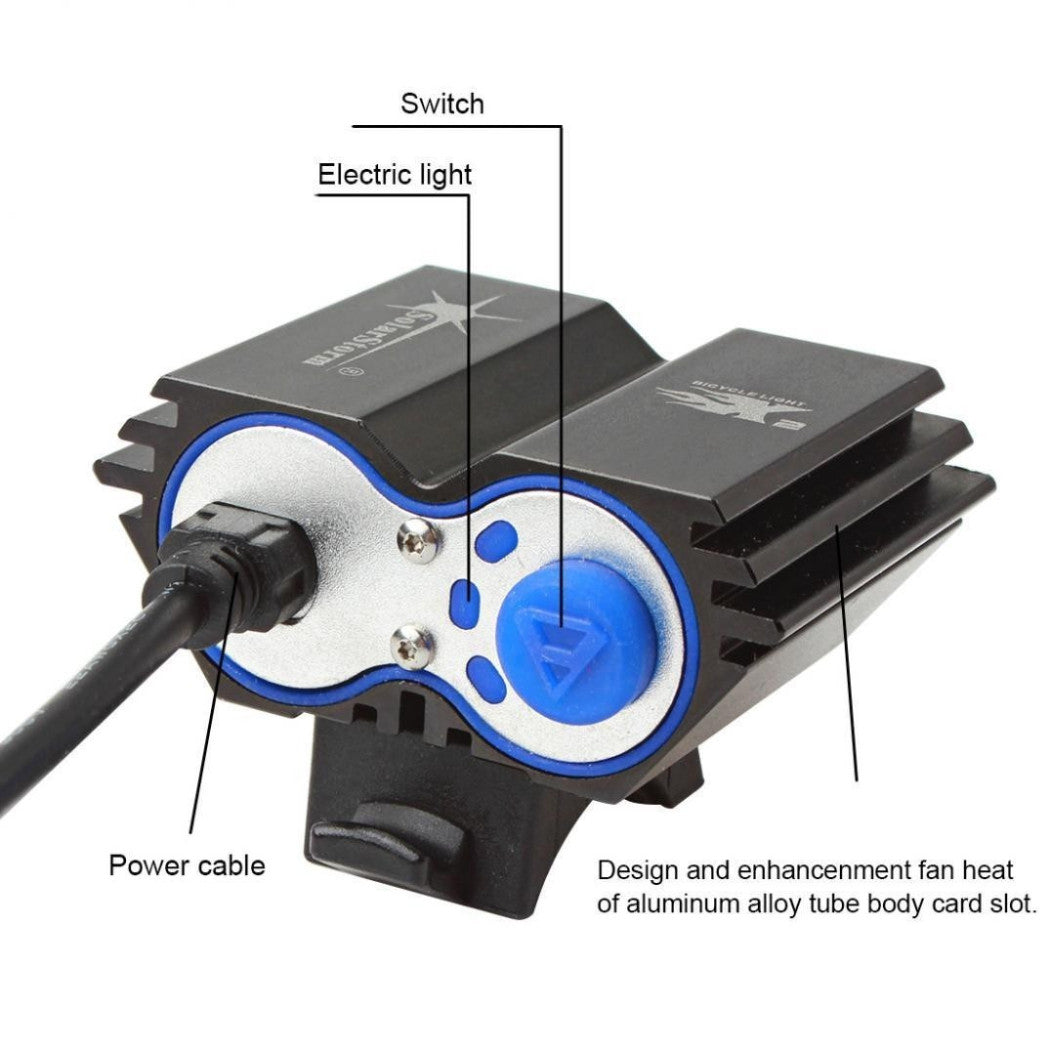Trade Shop - Luce Torcia Cree Led Xm-l2 Faro Fanale Bicicletta Mtb Bdc Bici Scuter Lampada -
