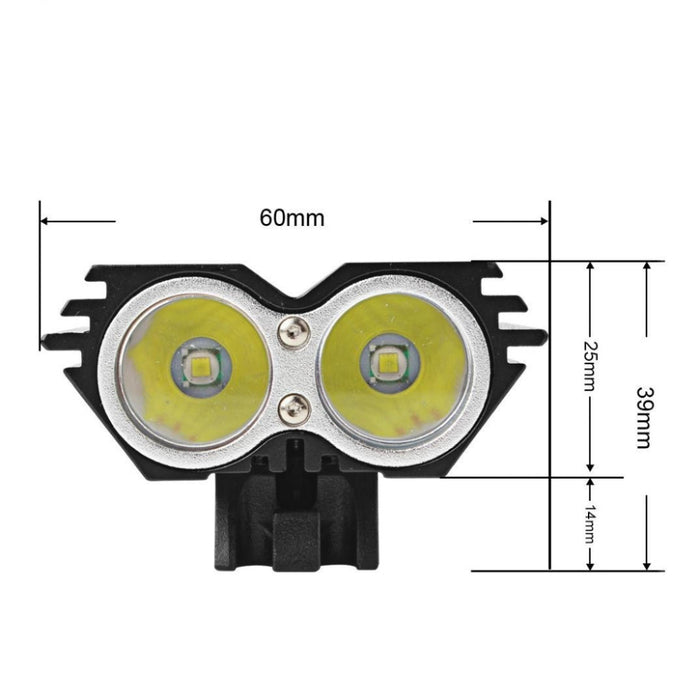 Trade Shop - Luce Torcia Cree Led Xm-l2 Faro Fanale Bicicletta Mtb Bdc Bici Scuter Lampada -