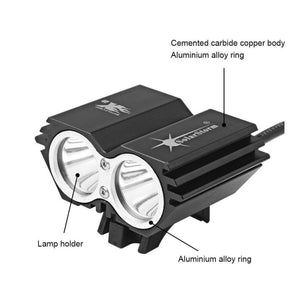 Trade Shop - Luce Torcia Cree Led Xm-l2 Faro Fanale Bicicletta Mtb Bdc Bici Scuter Lampada -