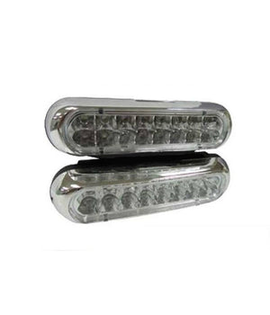 Luci Auto 16 Led Per Fanale Day Time Diurne Waterproof Dc 12v Paraurti Luce Blue         