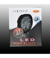 Luci Di Lavoro 27 Watt A Led Da Faro Rotondo Per Ricambio Auto Maxtech Led-r027         