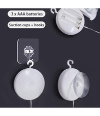 Luci Di Natale A Batteria Con Ventosa Tenda Luminosa X Vetro Finestra Multicolor         