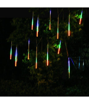 Luci Di Natale Esterno Natalizi Led Effetto Pioggia Stella Cadente Meteoriti Rgb         