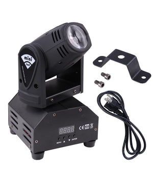 Luci Dj Mini Moving Head Beam Led 12w Cree Mini Teste Mobili Fascio Stretto         