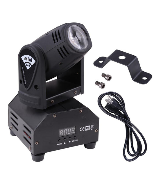 Luci Dj Mini Moving Head Beam Led 12w Cree Mini Teste Mobili Fascio Stretto         