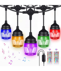 Luci Per Esterni A Led Rgb 14 Lampadine Dimmerabili Sincronizzate Impermeabili         