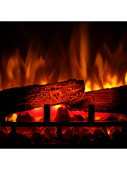 Caminetto elettrico da pavimento a libera installazione a LED  - Nero - 26" - 120 x 82 x 31 - LUENA