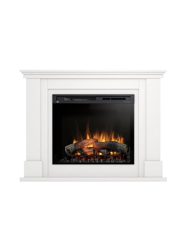 Caminetto Elettrico Angolare da pavimento A Libera Installazione 26' Bianco - LUENA