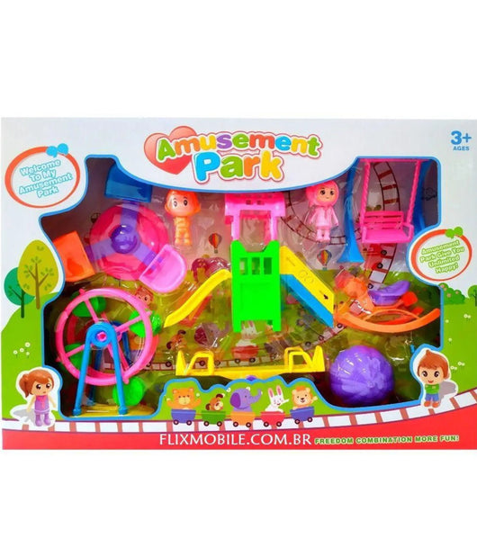 Trade Shop - Luna Park Giostre Giostra Personaggi Altalena Scivolo Giocattolo Gioco Bambina -