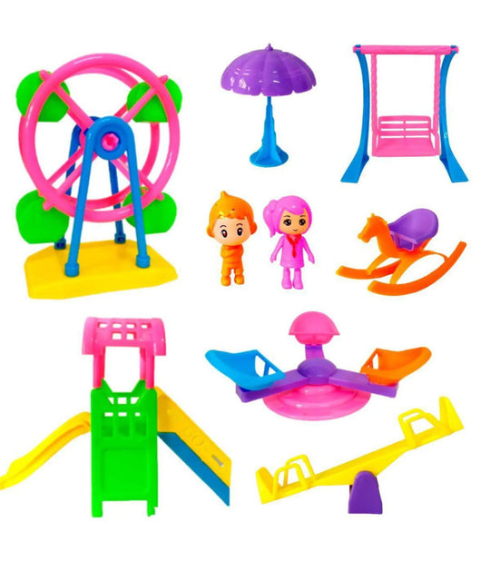 Trade Shop - Luna Park Giostre Giostra Personaggi Altalena Scivolo Giocattolo Gioco Bambina -