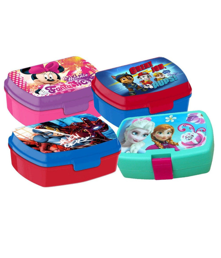 Lunch Box Scatola Colazione Porta Pranzo Merenda Sandwich Scuola Asilo Bambino         