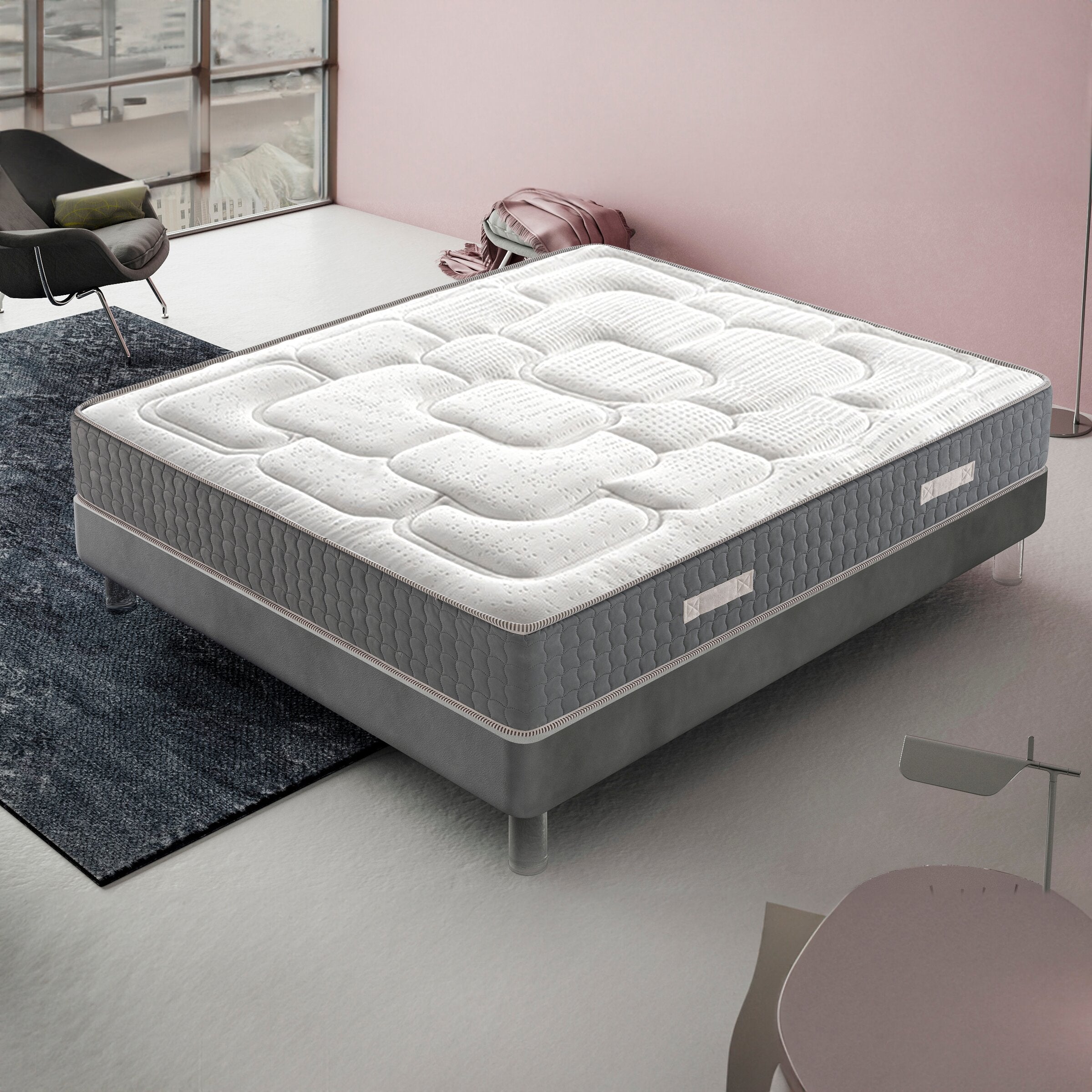 Materasso Piazza e Mezza 120x200 in Memory Foam - Alto 20 cm - 3 cm memory 9 zone differenziate - Ortopedico