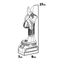 Luzas 20 - Forbici per potatura a batteria, cesoie elettriche Alfa Line, diametro di taglio 3,2 cm, 2 batterie 2a + caricabatterie