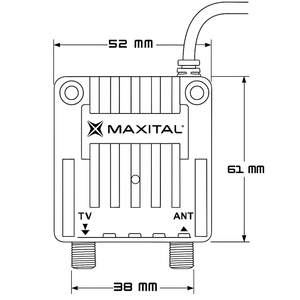 Maxital lps301 alimentatore 12v 400ma per antenne tv attive e amplificatori palo