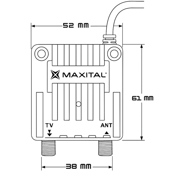 Maxital lps301 alimentatore 12v 400ma per antenne tv attive e amplificatori palo