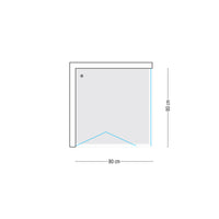 Cabina doccia 2 lati con porta a soffietto cristallo trasparente 80x80 cm