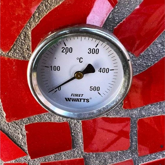 Forno legna artigianale linea unique rivestimento mosaico rosso alta resistenza *** misura Ø 120 cm, confezione 1