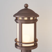 Lampione Per Esterno Vintage Da Esterno Alluminio Marrone 1 Luce E27 60W Ip44