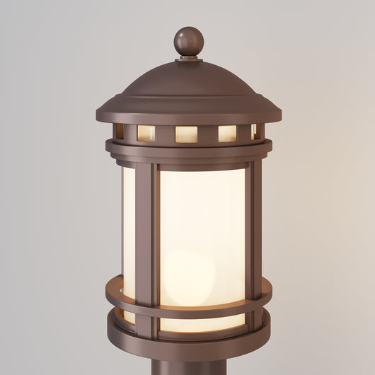 Lampione Per Esterno Vintage Da Esterno Alluminio Marrone 1 Luce E27 60W Ip44