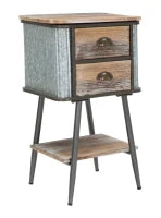 Comodino 2 Cassetti Bronxs Cm 43,5X36,5X72,5