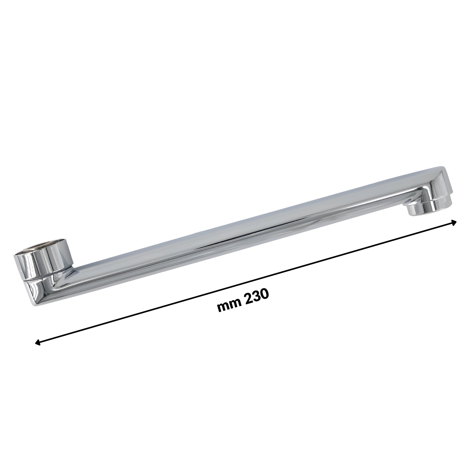 Miscelatore a muro in ottone lavello cucina con 2 canne erogazione orientabile