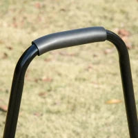 Rullo per Prato da 30L di Capacità con Lama Raschiante, in Metallo, 102x50x30 cm, Verde Scuro