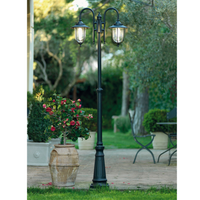 Palo porto da giardino alluminio ruggine 2 diffusori telescopico altezza 220