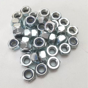 M 14 chiave 22 - 200pz dado esagonale autobloccante zincato passo grosso