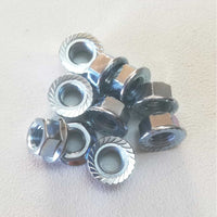 M 8 chiave 13 - 50pz dado esagonale flangiato zincato passo grosso