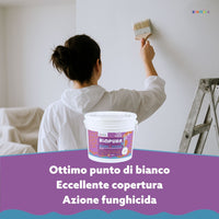 Idropittura traspirante antimuffa interni bagno cucina linea biopura cromika *** formato 2.5 lt, confezione 1