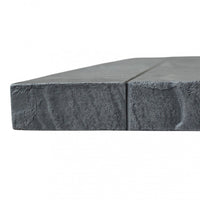 Tavolo Ceramica E Ferro Verniciato Rettangolare Minosse 160X90 Cm Grigio Scuro