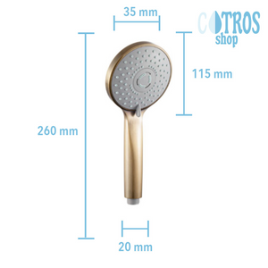 Doccetta bronzata spazzolato 3 getti ugelli sistema anticalcare