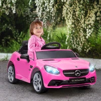 Macchina Elettrica per Bambini 3-6 Anni con Luci LED, Effetti Sonori e Telecomando, 107x62.5x44 cm, Rosa
