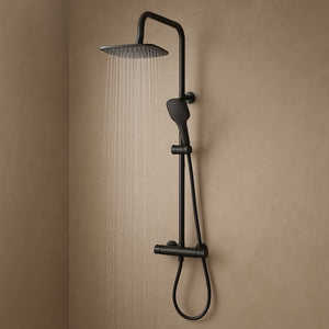 Colonna doccia attrezzata slot black termostatica 2 funzioni doccetta quadro *** confezione 1