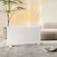 Riscaldatore a Convezione 2000W a Temperatura Regolabile con Telecomando e Timer, 87x21.5x44.5 cm, Bianco