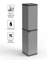 MONGARDI Armadio in Resina Alto 1 Anta con Ripiani Regolabili (Interno/Esterno) 34x40x165 cm