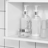 kleankin Mobiletto da Bagno a Muro Salvaspazio con Armadietto e Ripiano, 60x20x70 cm, Bianco