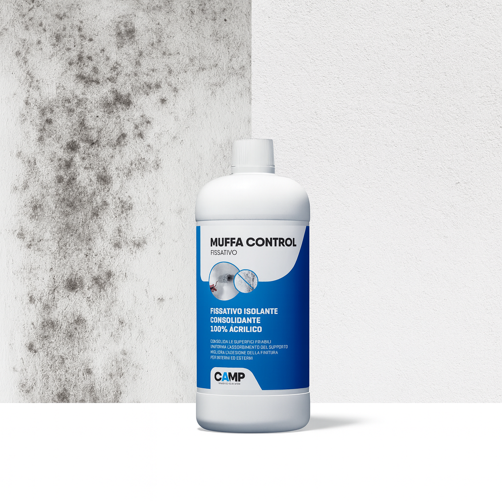 Fissativo isolante acrilico antimuffa per superfici interne ed esterne 1 litro