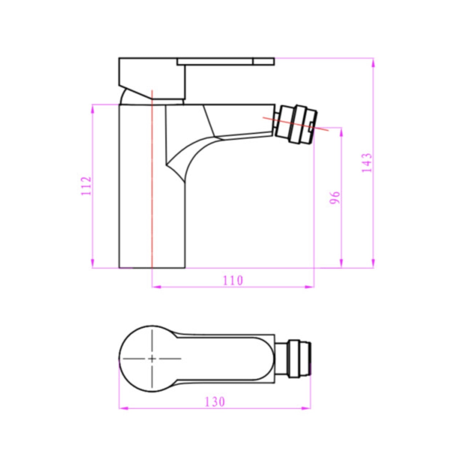 Miscelatore rubinetto bidet cromato bagno casa *** confezione 1